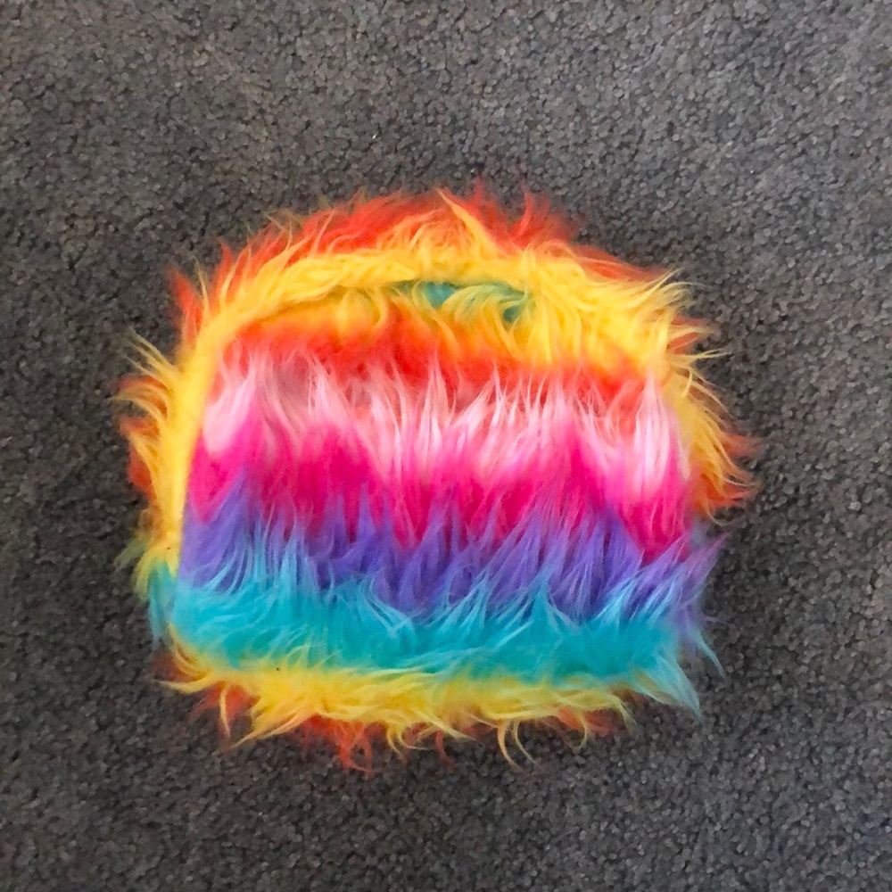 Rainbow clutch bag